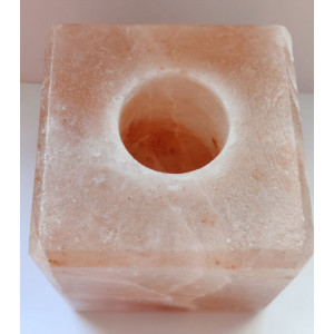 Соляной подсвечник Куб из гималайской соли, 1900-2000 гр.