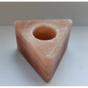 Солевой подсвечник Треугольник из гималайской соли